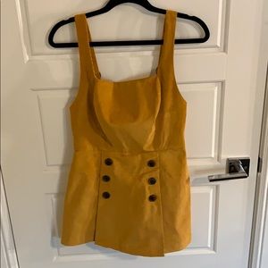 Corduroy mustard yellow romper